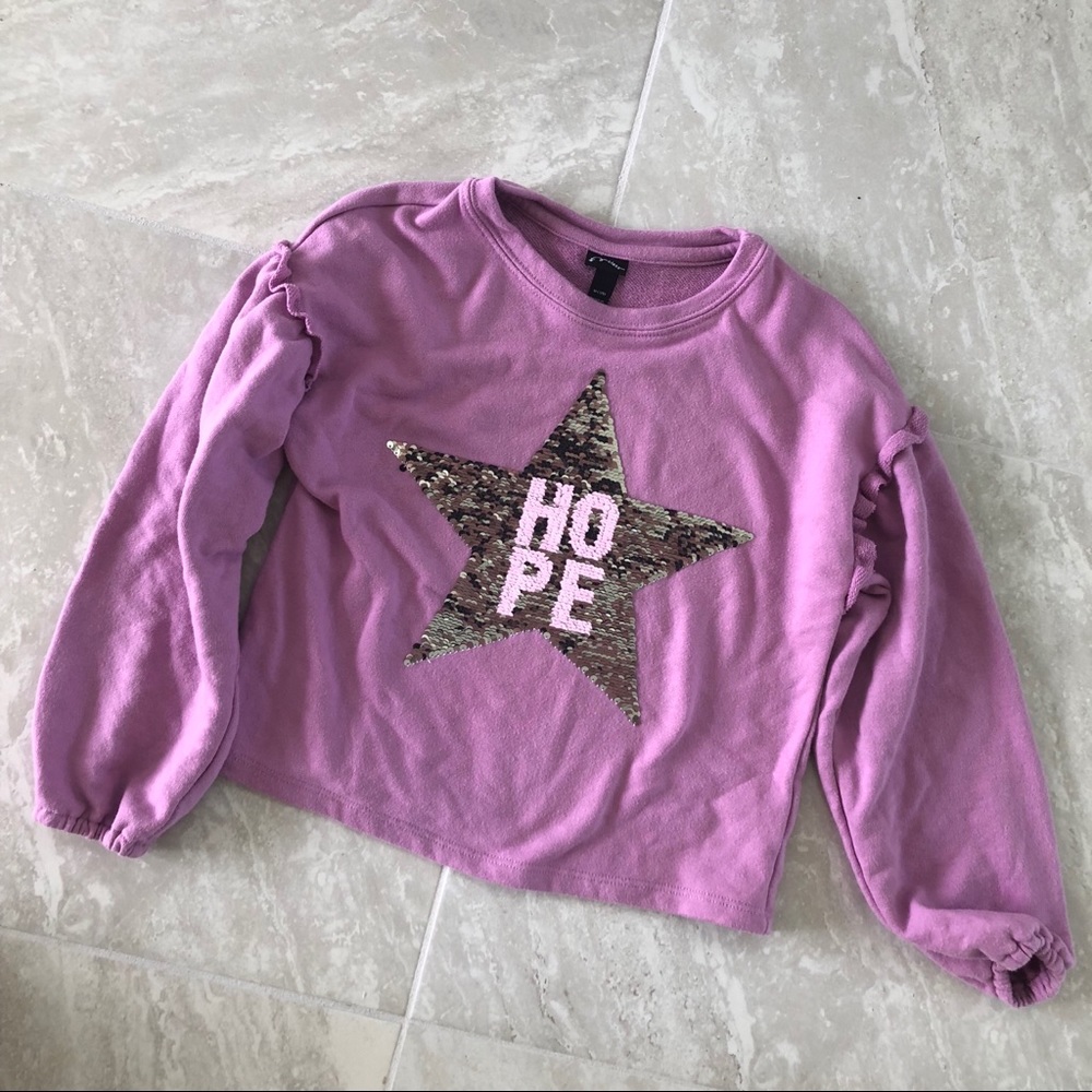 NWOT Sweatshirt with Color Changing Sequin Detail